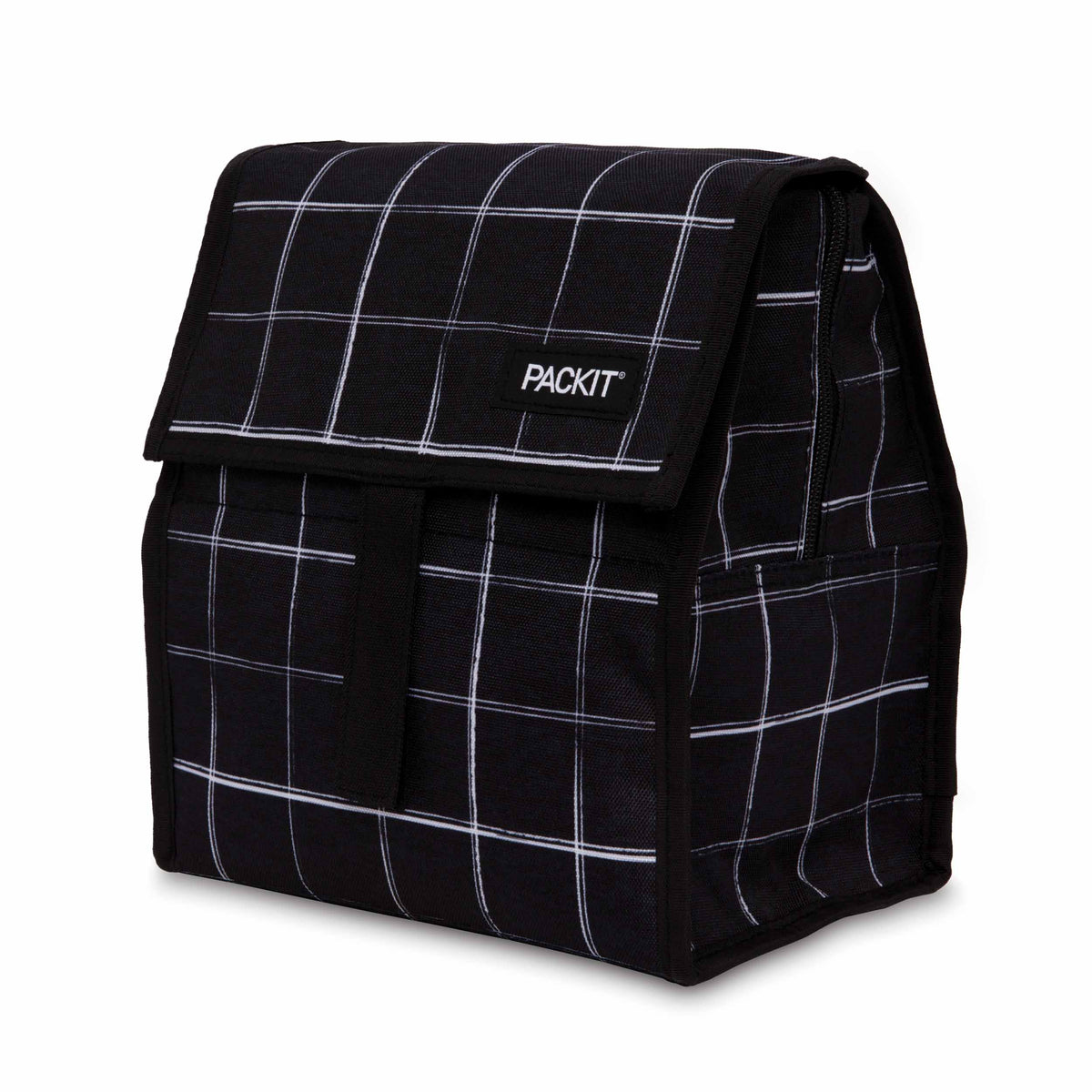 freezable-lunch-bag-b3 2022_Lunch-Bag_Black-Grid_Left_Lores.jpg