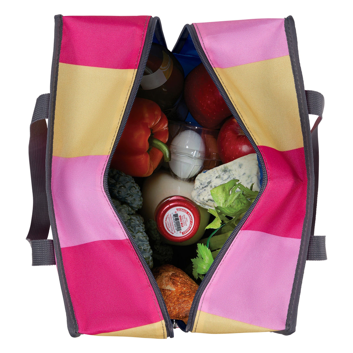 freezable-grocery-tote-x0 Freezable-Grocery-Tote-PinkStripes-Top-Down-Food-Combo-Filled_LORES.jpg