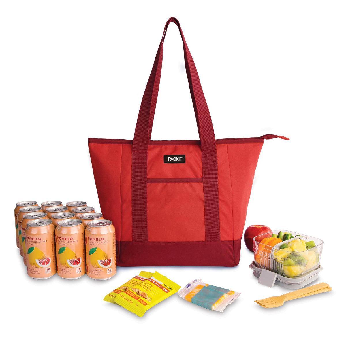 freezable-12-can-tote-cooler-x6 freezable-12-can-tote-cooler-poppy-front-food-combo.jpg