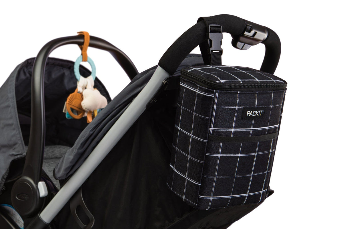 freezable-double-baby-bottle-bag-h7 freezable-double-baby-bottle-bag-black-grid-lifestyle-stroller.jpg